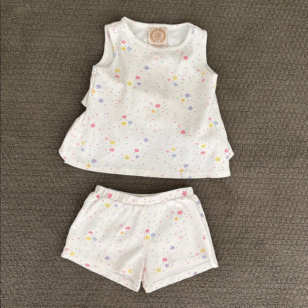 The Beaufort Bonnet Company Floral Kids Matching Set - White and Multicolor